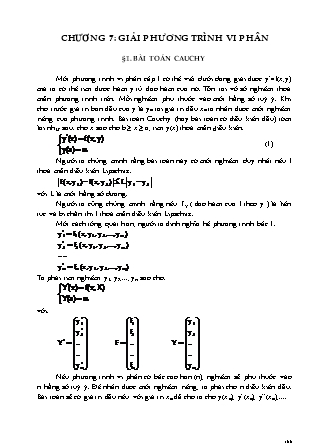 Giáo trình Tin học - Chương 7: Giải phương trình vi phân