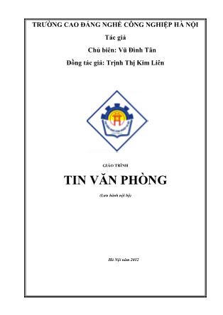 Giáo trình Tin văn phòng