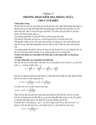 Giáo trình Vật liệu điện - Chương 15: Phương pháp kiểm tra phòng ngừa cách điện