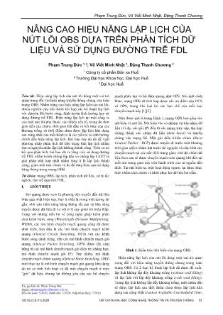 Nâng cao hiệu năng lập lịch của nút lõi OBS dựa trên phân tích dữ liệu và sử dụng đường trễ FDL