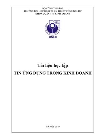 Tài liệu học tập Tin ứng dụng trong kinh doanh