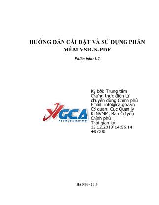 Tài liệu Hướng dẫn cài đặt và sử dụng phần mềm vSign-PDF