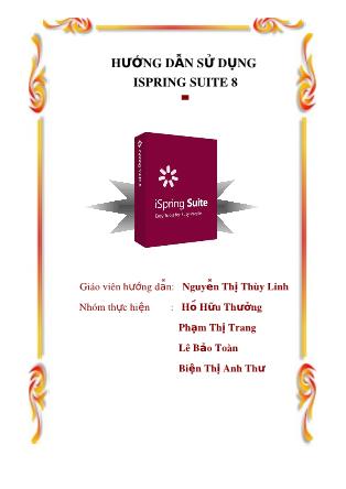 Tài liệu Hướng dẫn sử dụng Ispring Suite 8