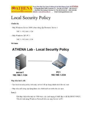 Tài liệu Hướng dẫn thực hành quản trị mạng - Local security policy