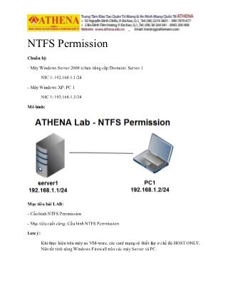 Tài liệu Hướng dẫn thực hành quản trị mạng - NTFS Permission