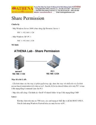 Tài liệu Hướng dẫn thực hành quản trị mạng - Share permission