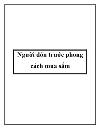 Tài liệu Người đón trước phong cách mua sắm