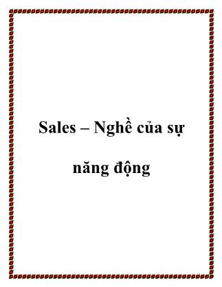 Tài liệu Sales – Nghề của sự năng động