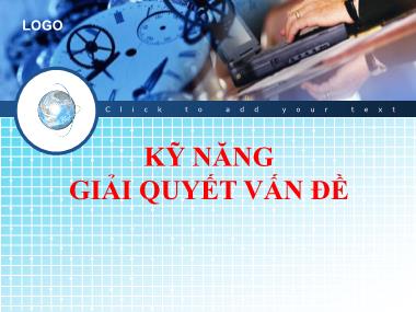 Bài giảng Kỹ năng giải quyết vấn đề