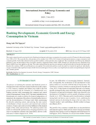Banking development, economic growth and energy consumption in Vietnam