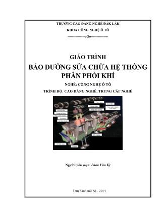 Giáo trình Bảo dưỡng sửa chữa hệ thống phân phối khí