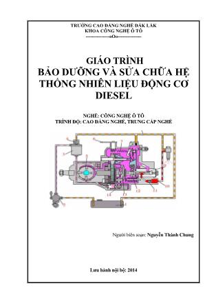 Giáo trình Bảo dưỡng và sửa chữa hệ thống nhiên liệu động cơ diesel