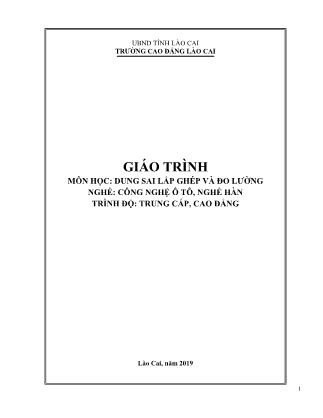 Giáo trình Dung sai lắp ghép và đo lường - Nghề: Công nghệ ô tô, nghề hàn