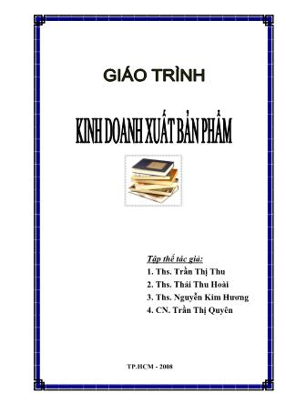 Giáo trình Kinh doanh xuất bản phẩm