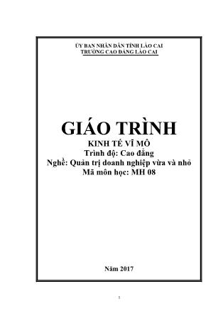 Giáo trình Kinh tế vĩ mô