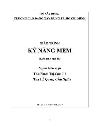 Giáo trình Kỹ năng mềm (Phần 1)