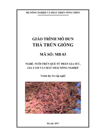 Giáo trình mô đun Thả trùn giống