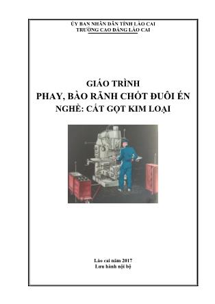 Giáo trình Phay, bào rãnh chốt đuôi én