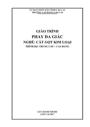 Giáo trình Phay đa giác