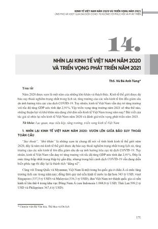 Nhìn lại kinh tế Việt Nam năm 2020 và triển vọng phát triển năm 2021