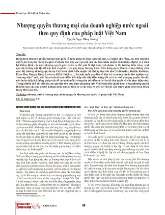 Nhượng quyền thương mại của doanh nghiệp nước ngoài theo quy định của pháp luật Việt Nam