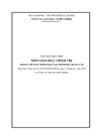 Tài liệu dạy học môn Giáo dục chính trị - Chương trình đào tạo trình độ Trung cấp