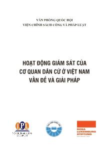 Tài liệu Hoạt động giám sát của cơ quan dân cử ở Việt Nam vấn đề và giải pháp