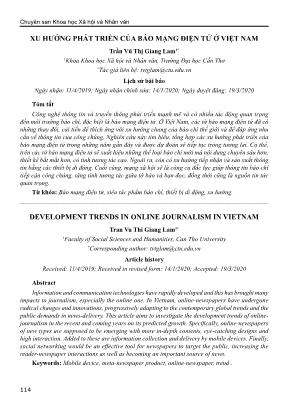 Xu hướng phát triển của báo mạng điện tử ở Việt Nam