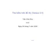 Bài giảng Toán rời rạc - Chương: Tìm kiếm trên đồ thị - Trần Vĩnh Đức