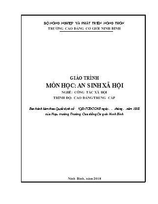 Giáo trình An sinh xã hội