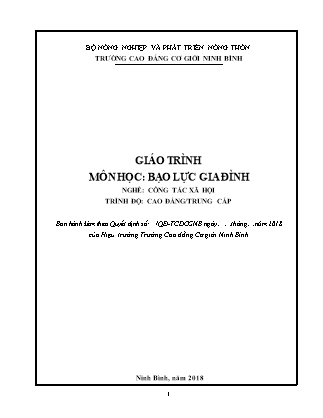 Giáo trình Bạo lực gia đình