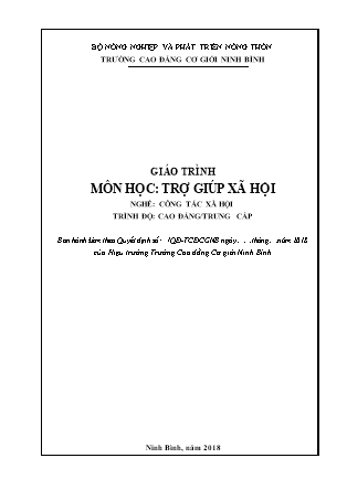 Giáo trình Trợ giúp xã hội