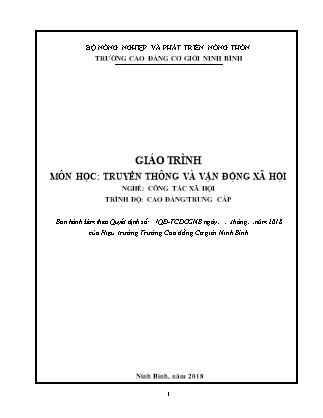 Giáo trình Truyền thông và vận động xã hội