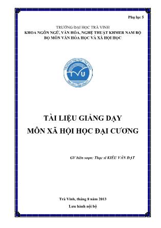 Giáo trình Xã hội học đại cương