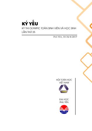 Kỷ yếu Kỳ thi Olympic toán sinh viên và học sinh lần thứ 25