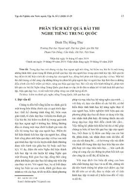 Phân tích kết quả bài thi nghe tiếng Trung Quốc