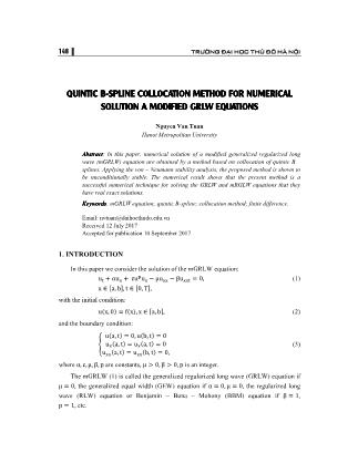 Quintic B-Spline collocation method for numerical solution a modified GRLW equations