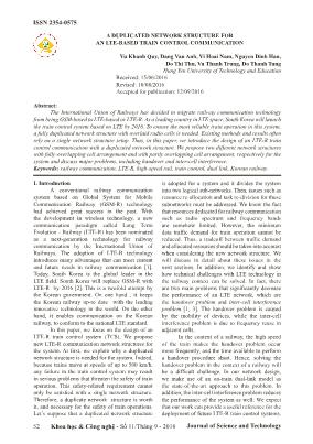 A duplicated network structure for an LTE-Based train control communication