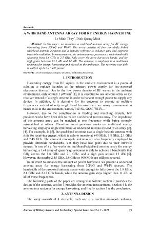 A wideband antenna array for RF energy harvesting