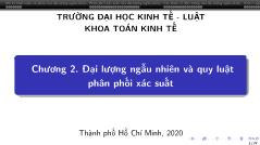 Bài giảng Lý thuyết xác suất - Chương 2: Đại lượng ngẫu nhiên và quy luật phân phối xác suất