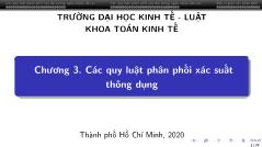 Bài giảng Lý thuyết xác suất - Chương 3: Các quy luật phân phối xác suất thông dụng