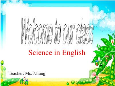 Bài giảng Science in English