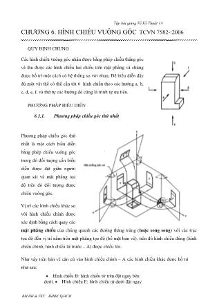 Bài giảng Vẽ kỹ thuật - Chương 6: Hình chiếu vuông góc TCVN 7582:2006