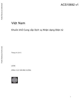 Báo cáo Việt Nam - Khuôn khổ cung cấp dịch vụ nhận dạng điện tử