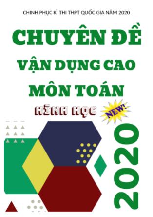 Chinh phục kỳ thi THPT Quốc gia môn Toán - Chuyên đề: Vận dụng cao môn Toán (Hình học)