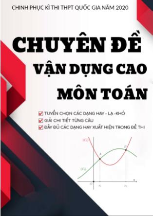 Chinh phục kỳ thi THPT Quốc gia môn Toán - Chuyên đề: Vận dụng cao môn Toán