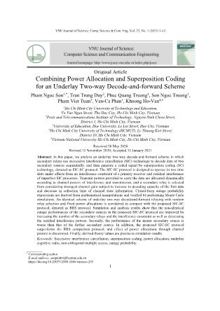 Combining power allocation and superposition coding for an underlay two-way decode-and-forward scheme