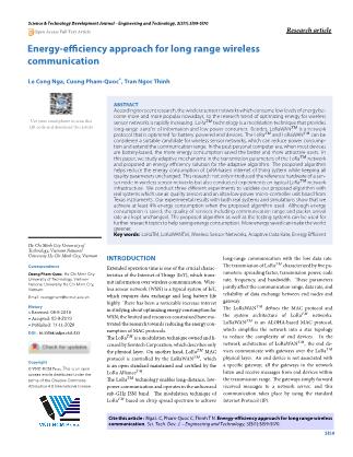 Energy-efficiency approach for long range wireless communication