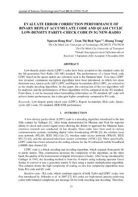 Evaluate error correction performance of binary repeat accumulate code and Quasi cyclic low-density parity-check code in 5G new-radio