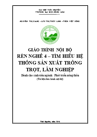 Giáo trình Rèn nghề 4 – Tìm hiểu hệ thống sản xuất trồng trọt, lâm nghiệp